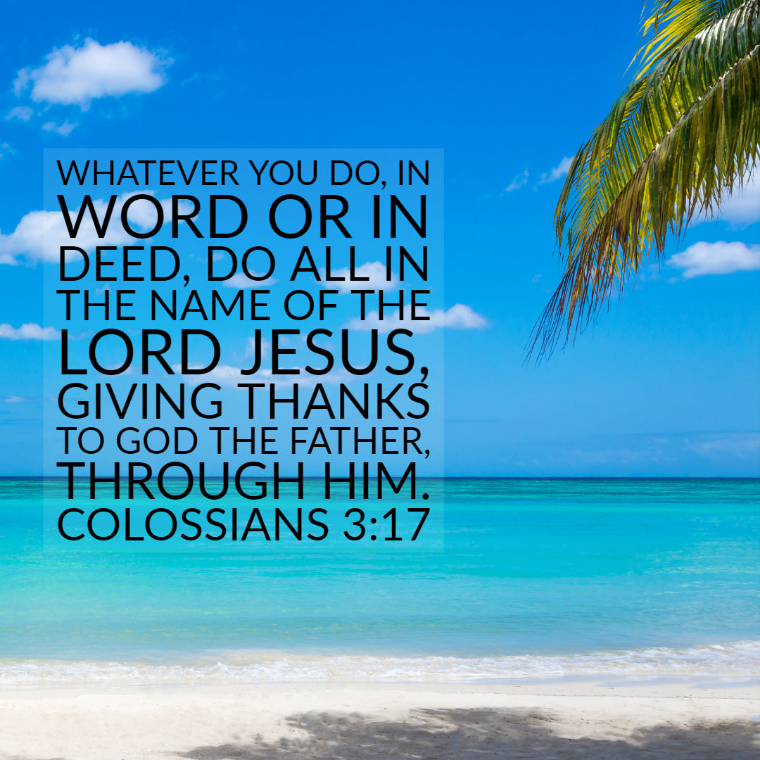 Colossians 3:17 - Do All in the Name of the Lord - Bible Verses To Go