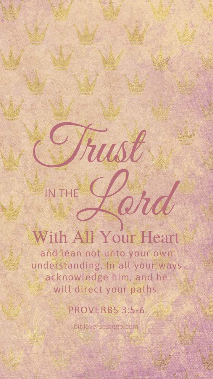 Christian Wallpaper – Crowns Proverbs 3:5-6