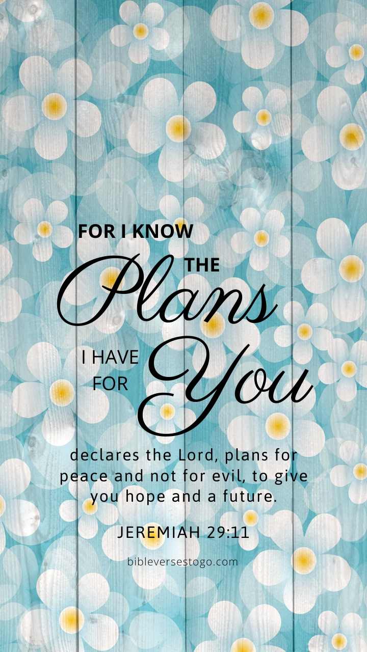 Christian Wallpaper – Daisy Wood Jeremiah 29:11