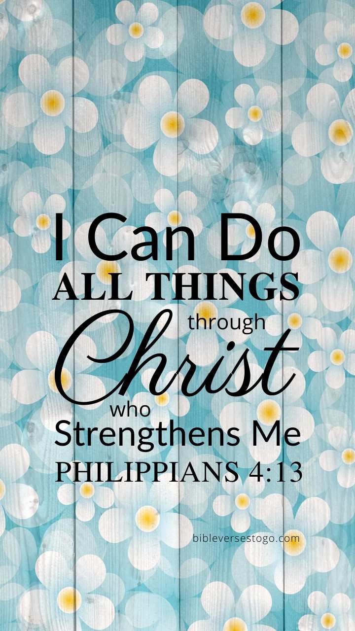 Christian Wallpaper – Daisy Wood Philippians 4:13