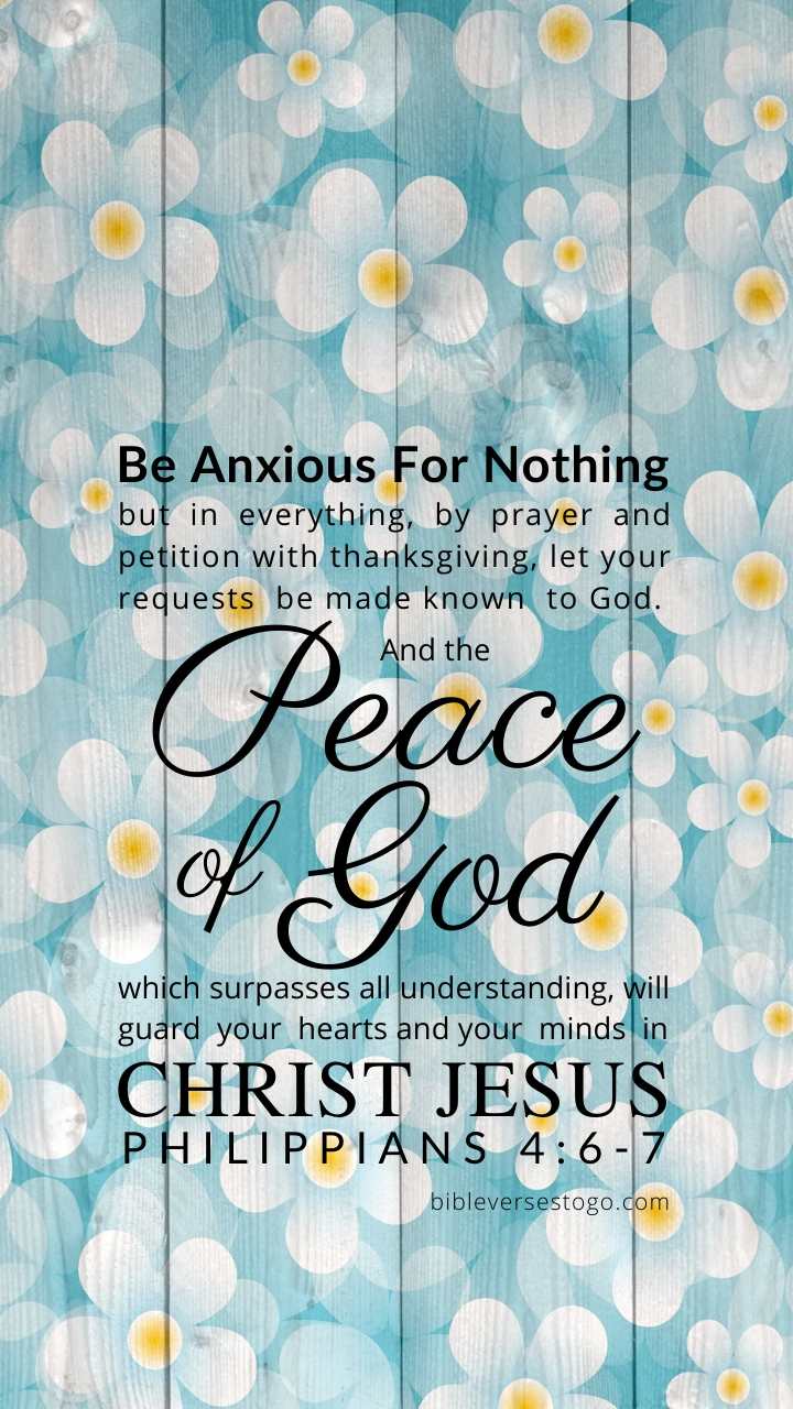 Christian Wallpaper – Daisy Wood Philippians 4:6-7