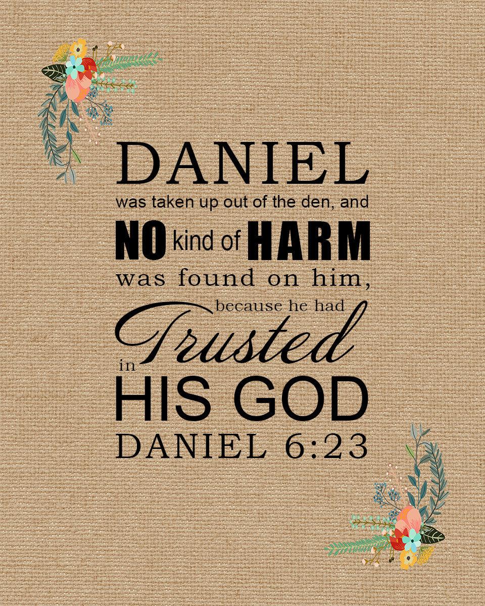 Daniel 6:23 - Trusted in His God - Bible Verses To Go