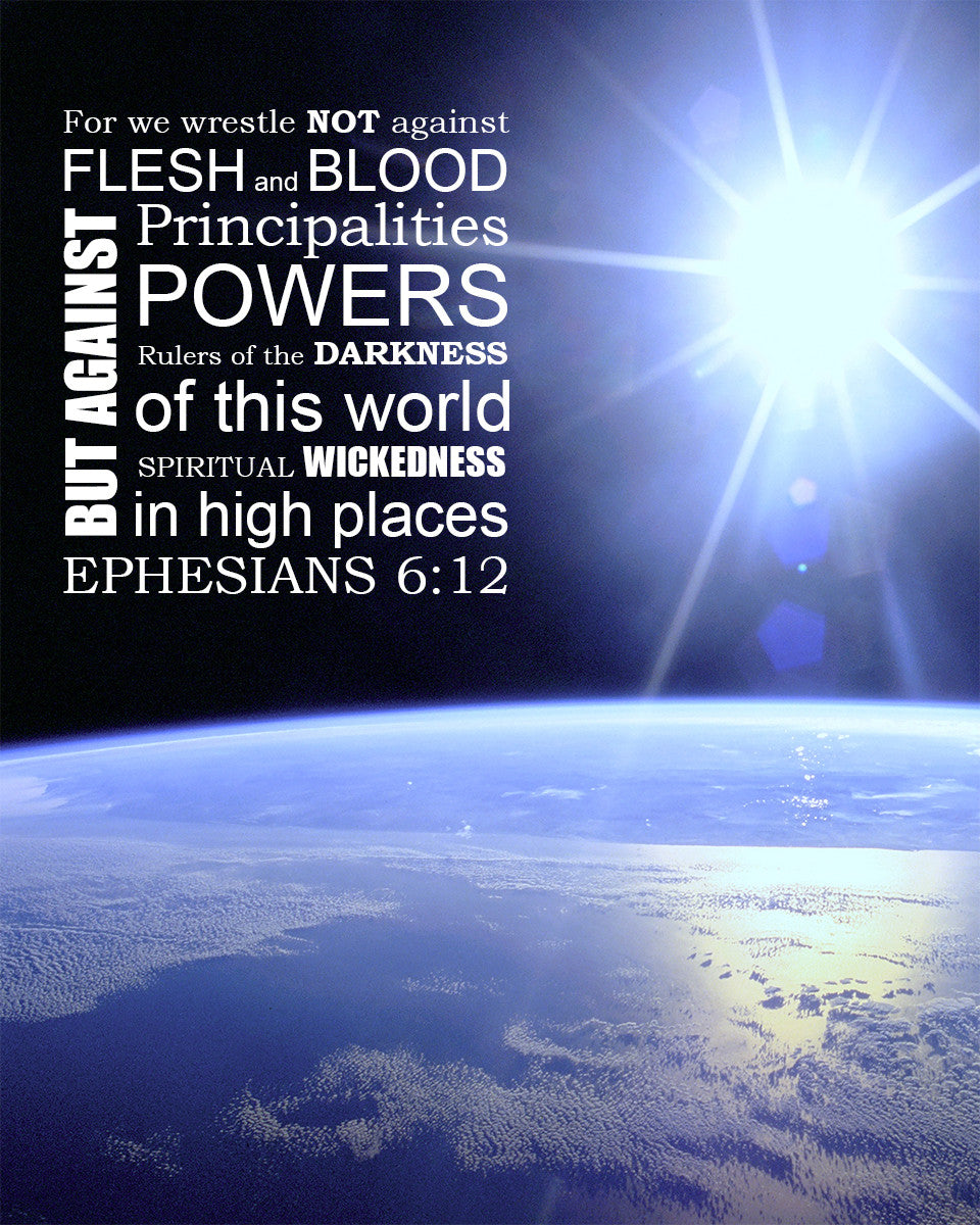 Ephesians 6:12 - For We Wrestle - Bible Verses To Go