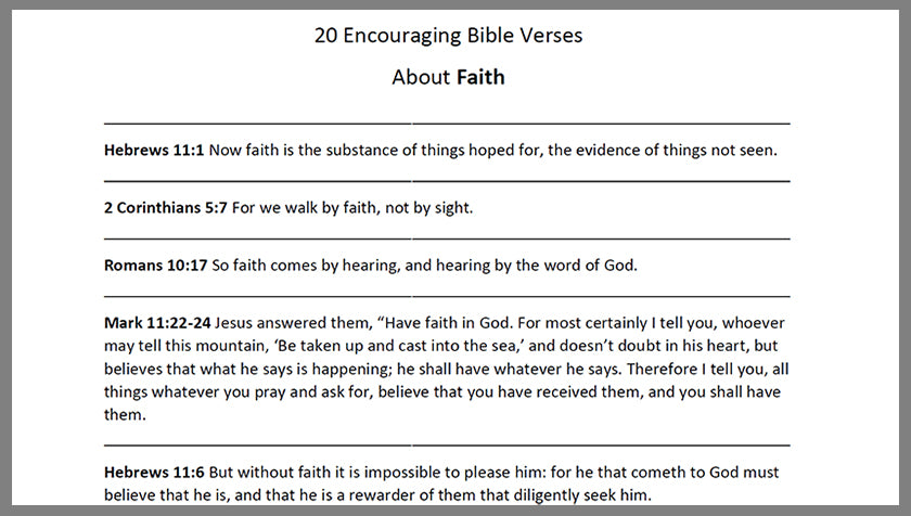faith bible verses
