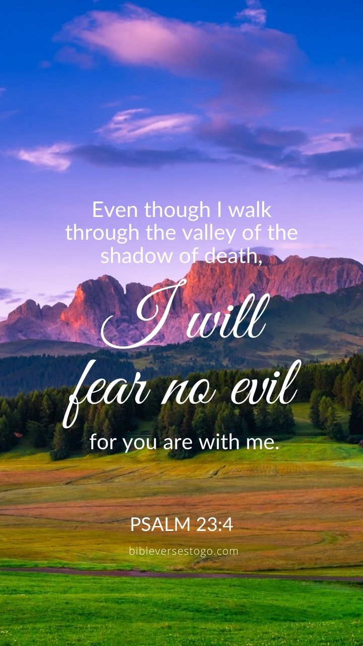 Christian Wallpaper - Fear No Evil Psalm 23:4
