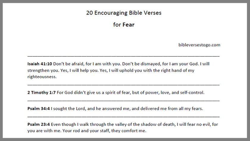 Fear Bible Verses
