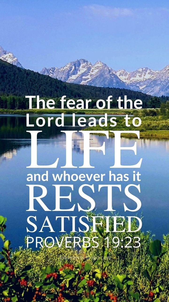 Christian Wallpaper - Fear of the Lord Proverbs 19:23