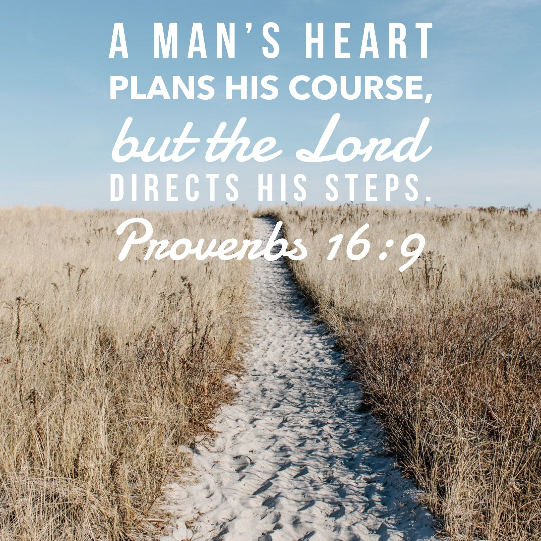 Proverbs 16:9 - The Lord Directs - Bible Verses To Go