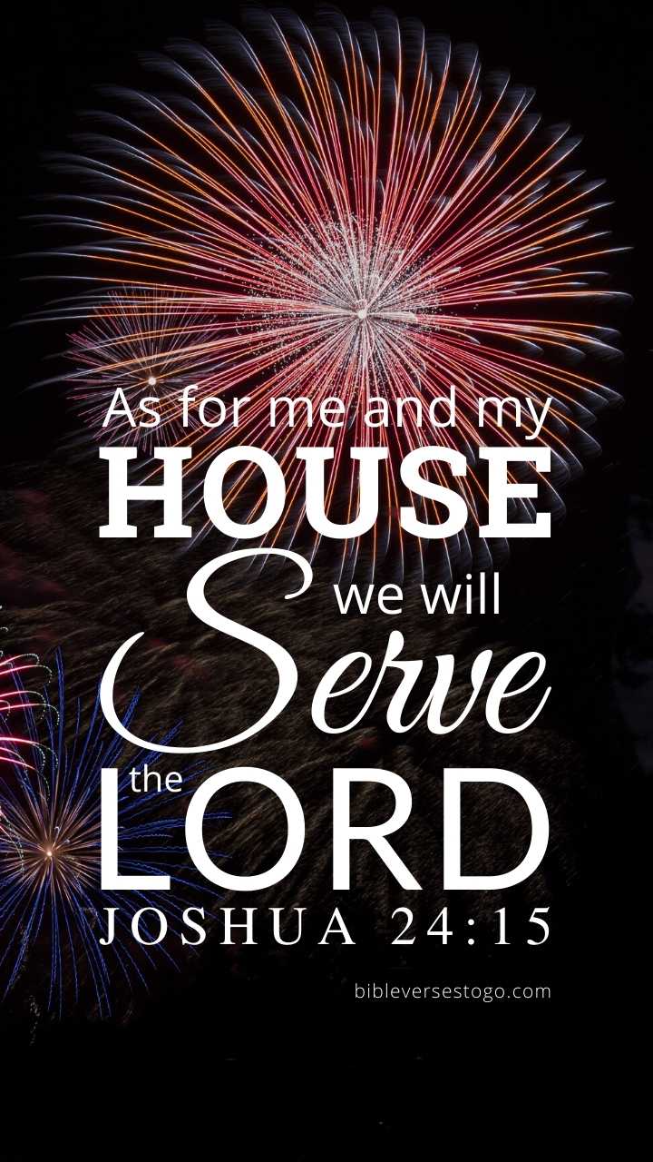 Christian Wallpaper – Fireworks Joshua 24:15
