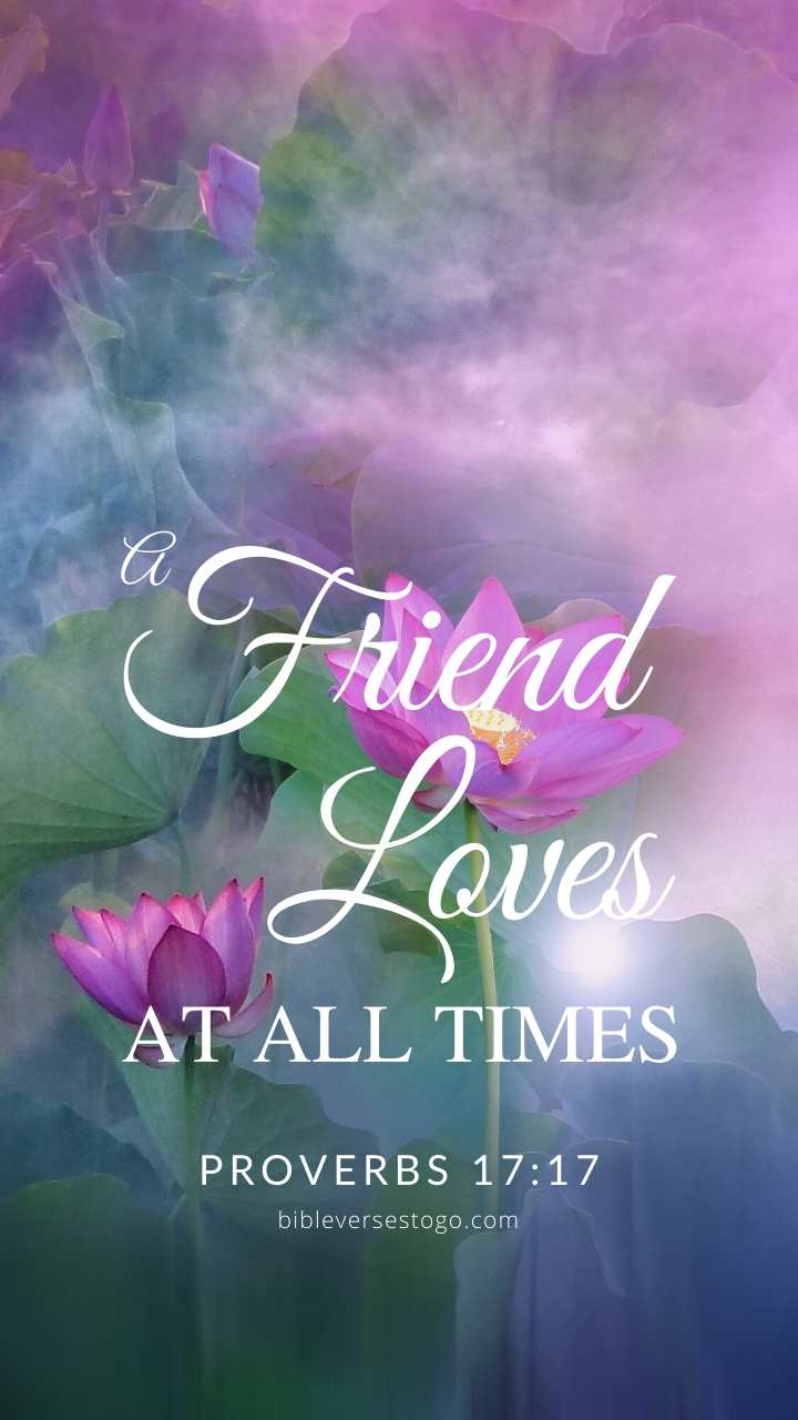 Christian Wallpaper - Floral Art Proverbs 17:17