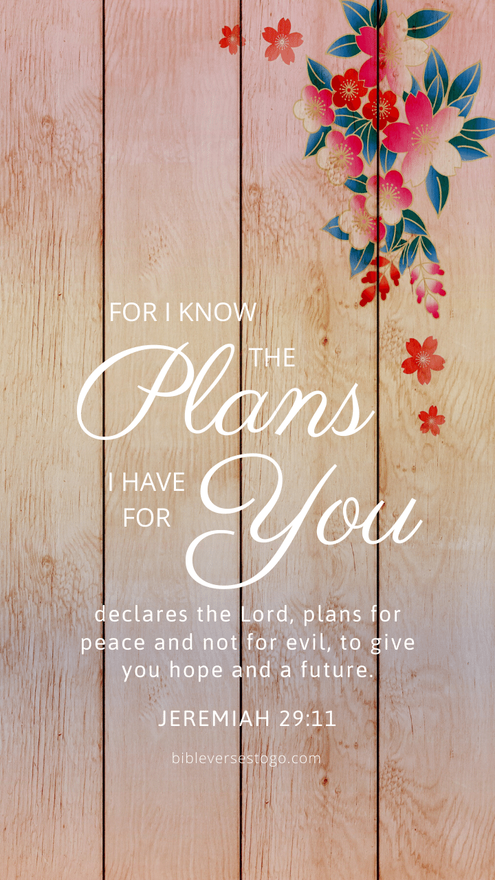 Christian Wallpaper – Flower Wood Jeremiah 29:11