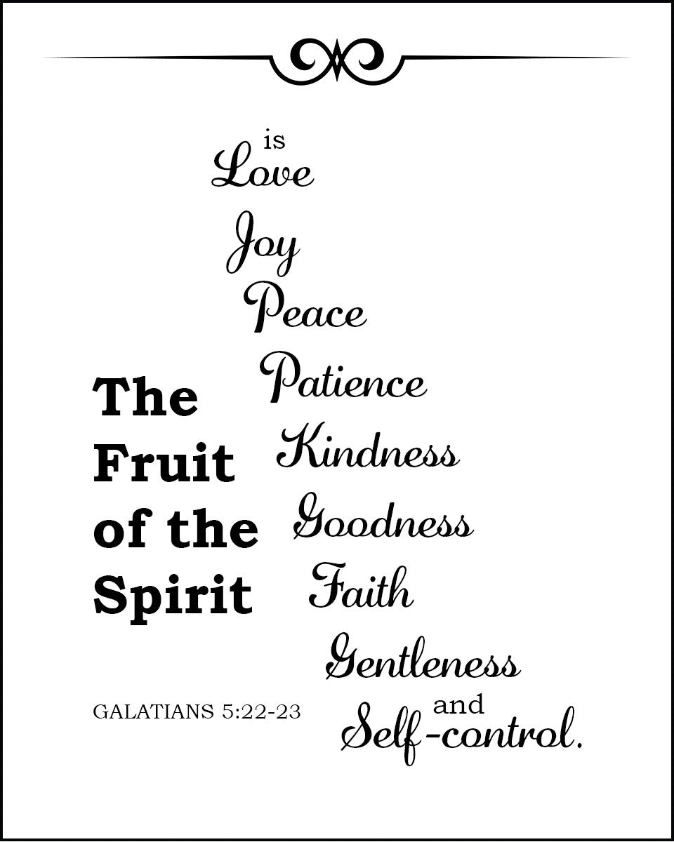 Galatians 5:22-23 - Fruit of the Spirit - Bible Verses To Go
