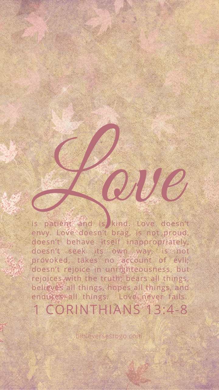 Christian Wallpaper – Goldleaf 1 Corinthians 13:4-8