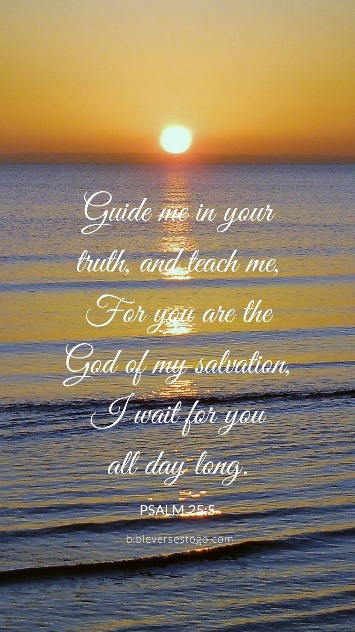 Christian Wallpaper - Guide Me Psalm 25:5