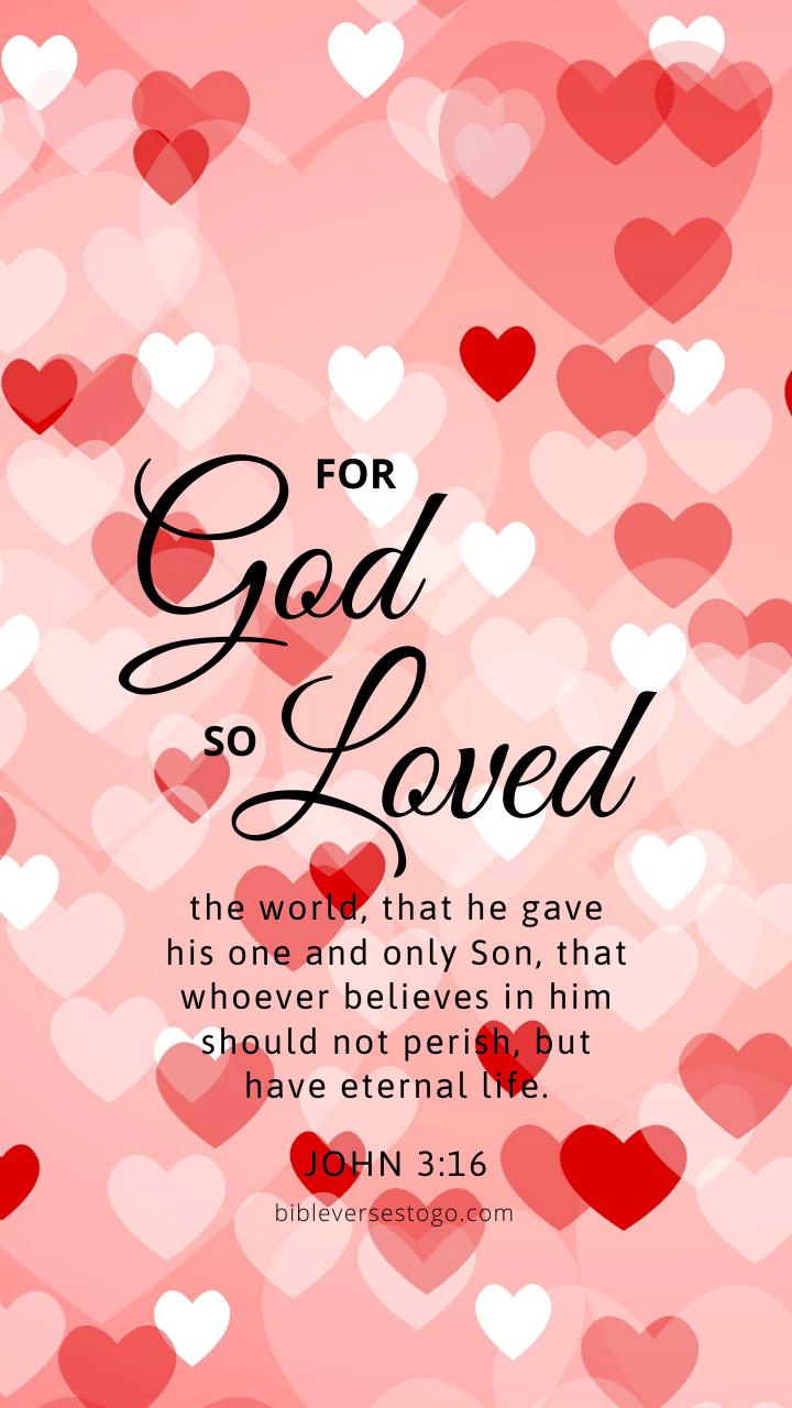 Christian Wallpaper - Hearts John 3:16