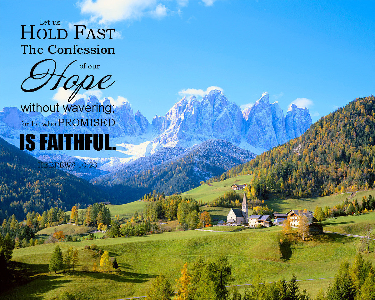 Hebrews 10:23 - Unwavering Hope - Bible Verses To Go