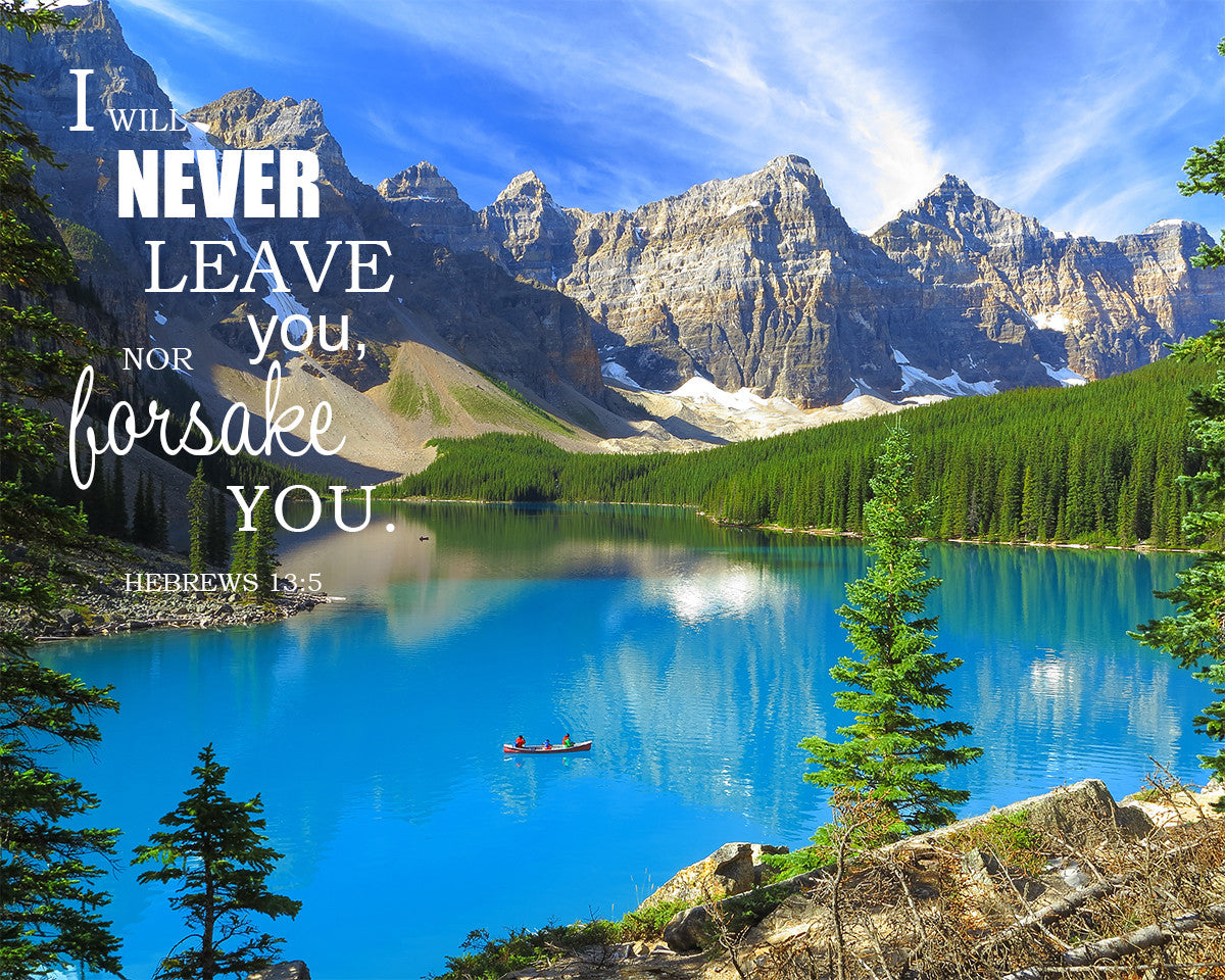Hebrews 13:5 - Never Leave You - Bible Verses To Go