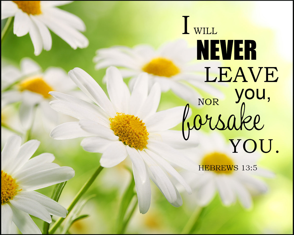 Hebrews 13:5 - Never Leave You - Bible Verses To Go