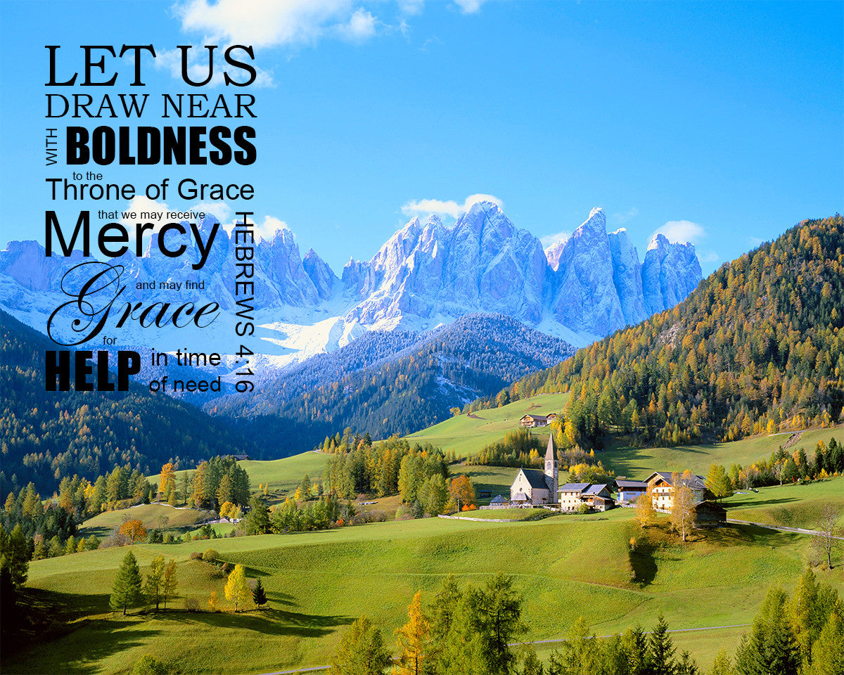 Hebrews 4:16 - Grace and Mercy - Bible Verses To Go