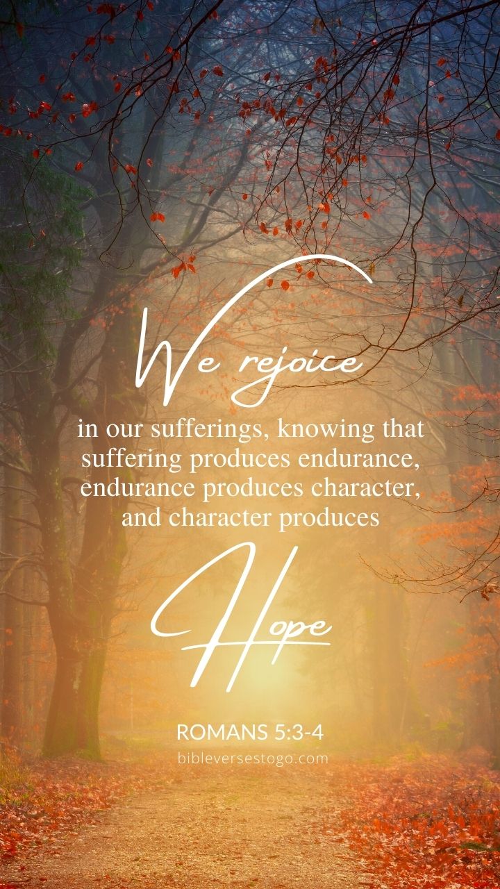 Christian Wallpaper - Hope Romans 5:3-4