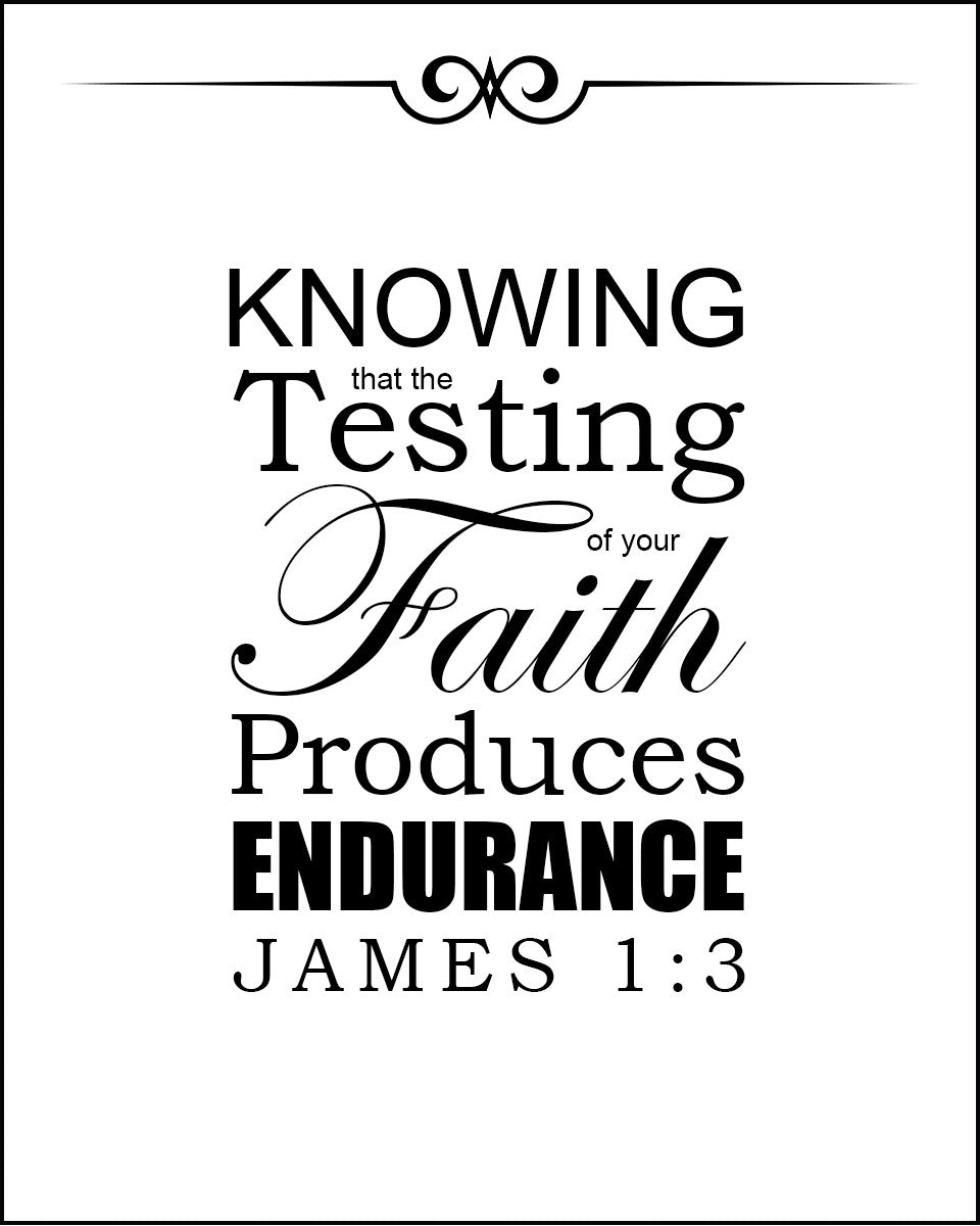James 1:3 - Testing of Faith - Bible Verses To Go