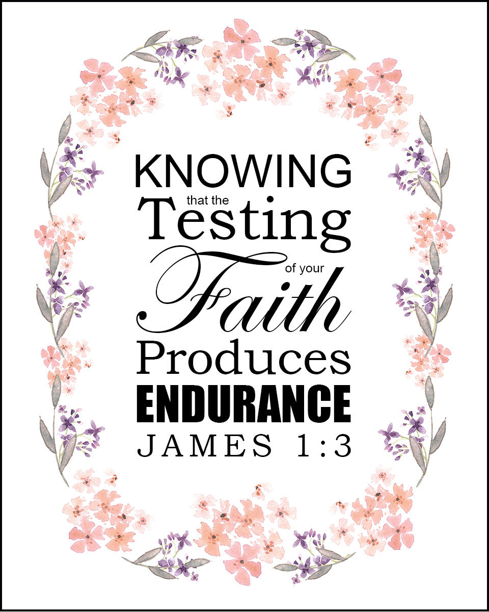 James 1:3 - Testing of Faith - Bible Verses To Go