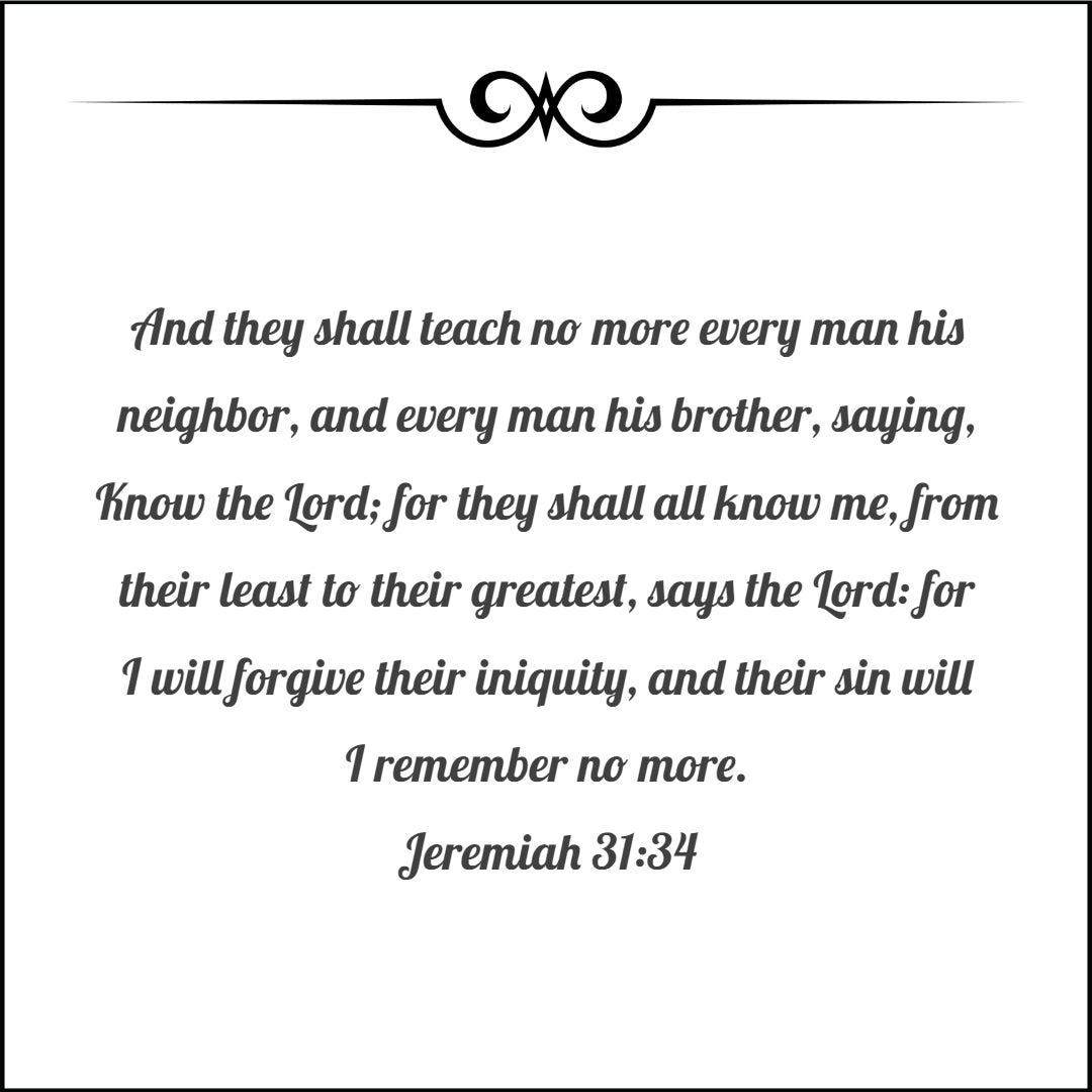 Jeremiah 31:34 - I Will Forgive Their Iniquity - Bible Verses To Go