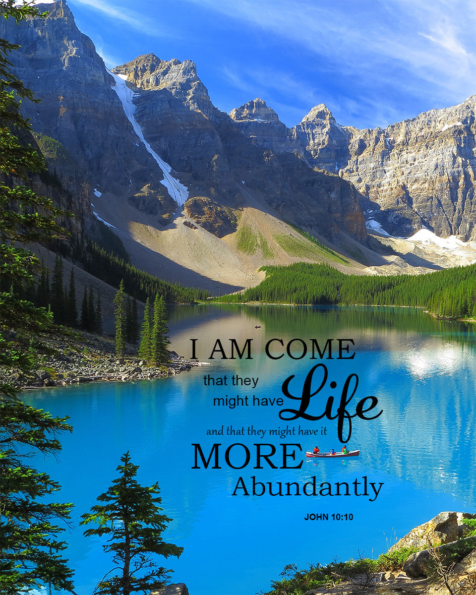 John 10:10 - Abundant Life - Bible Verses To Go