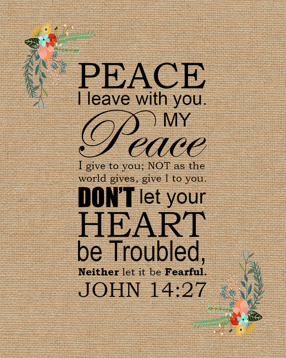 John 14:27 - Peace to You - Bible Verses To Go