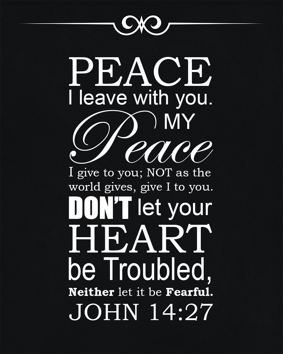 John 14:27 - Peace to You - Bible Verses To Go