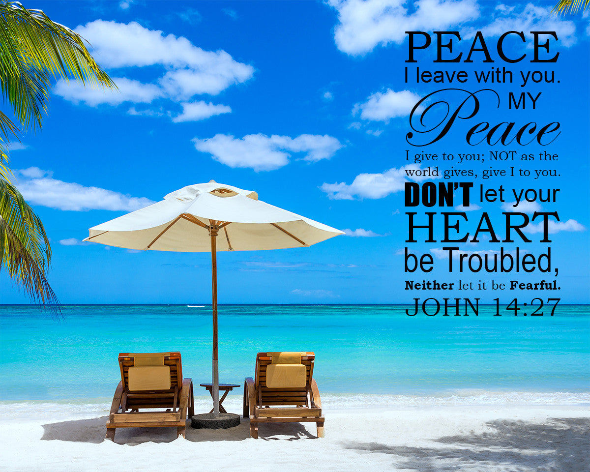 John 14:27 - Peace to You - Bible Verses To Go