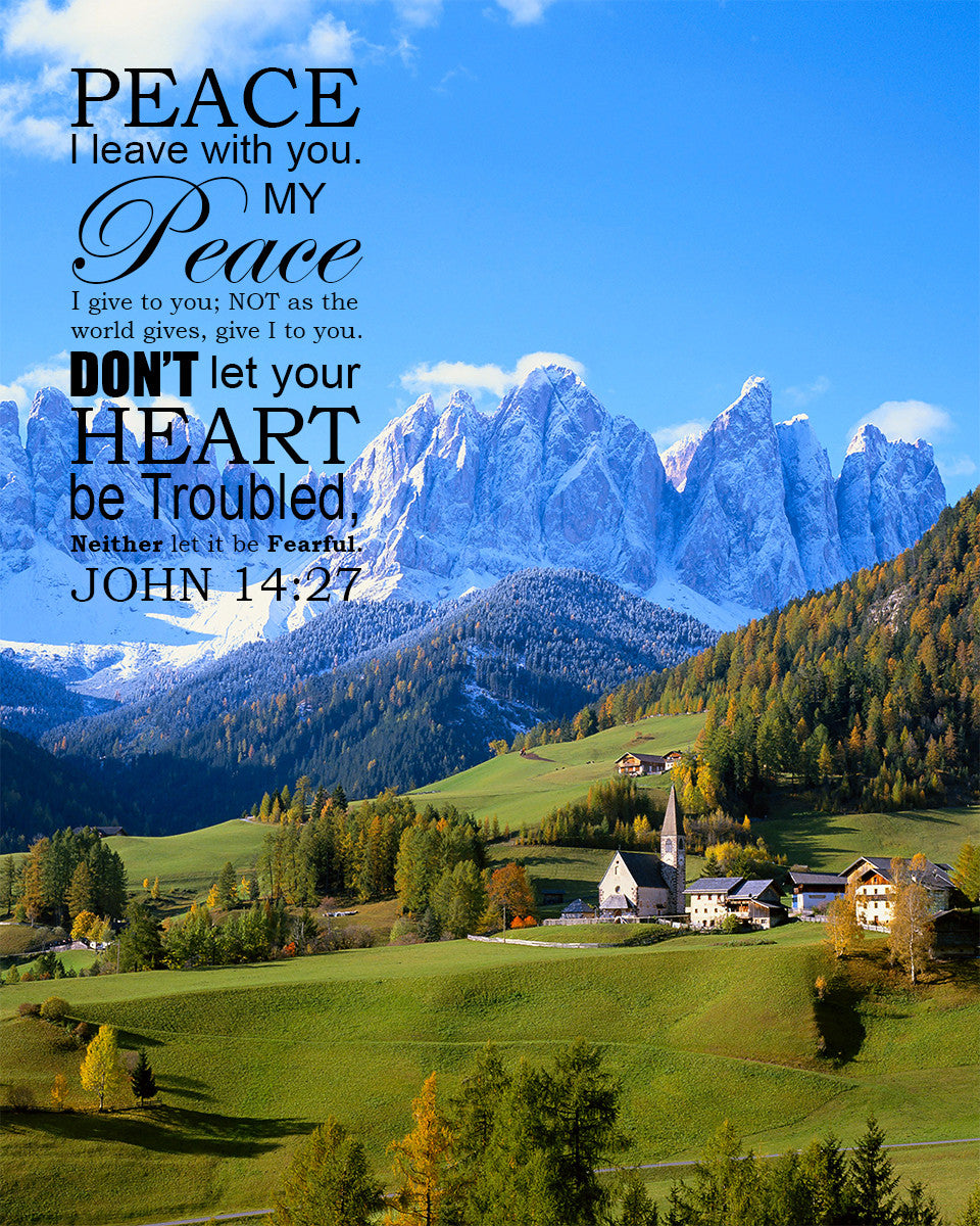 John 14:27 - Peace to You - Bible Verses To Go