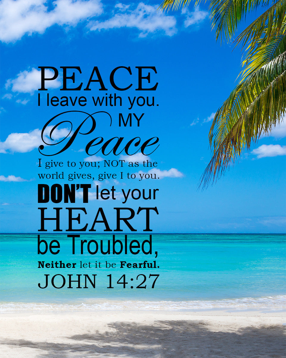 John 14:27 - Peace to You - Bible Verses To Go