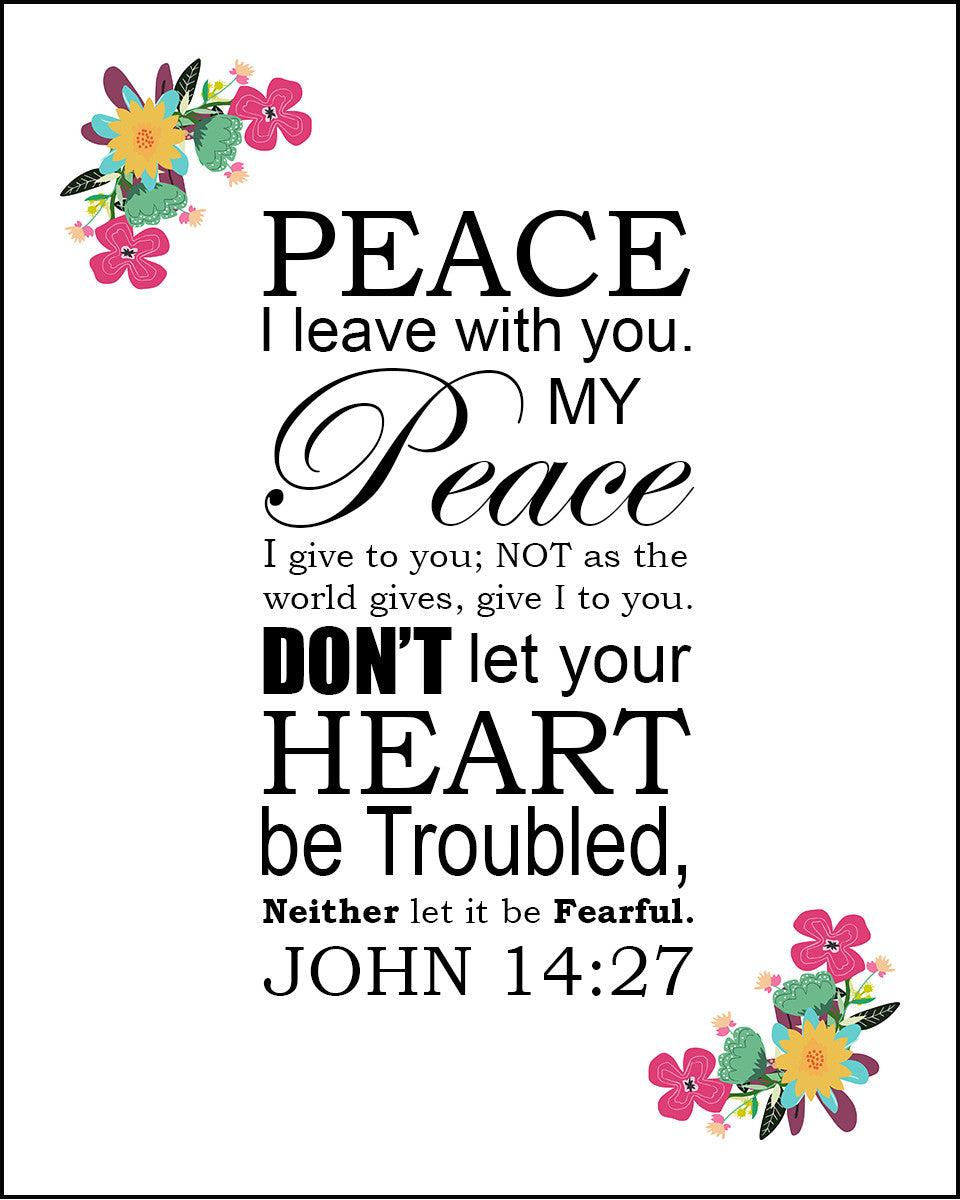 John 14:27 - Peace to You - Bible Verses To Go