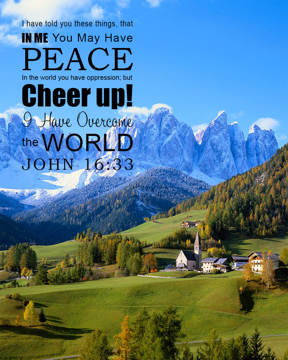 John 16:33 - Be of Good Cheer - Bible Verses To Go