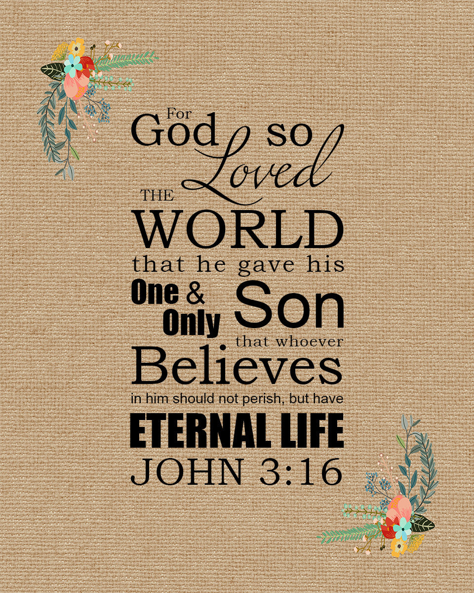 John 3:16 - God so Loved - Bible Verses To Go