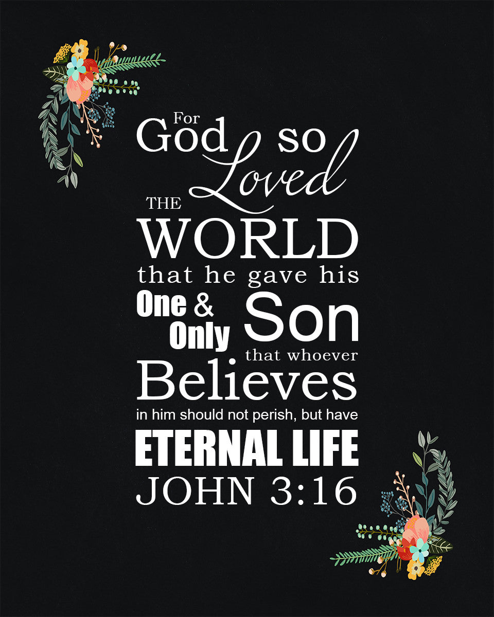 John 3:16 - God so Loved - Bible Verses To Go