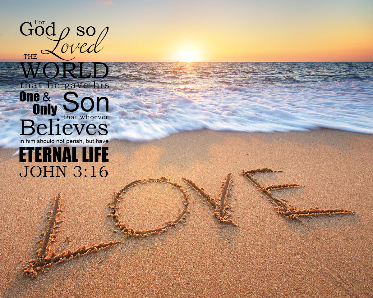 John 3:16 - God so Loved - Bible Verses To Go