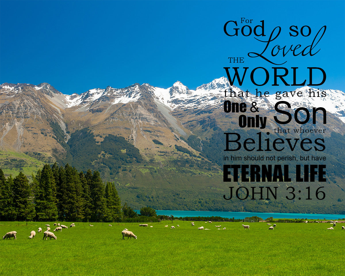 John 3:16 - God so Loved - Bible Verses To Go