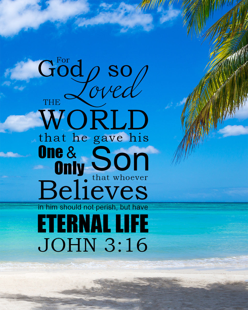 John 3:16 - God so Loved - Bible Verses To Go