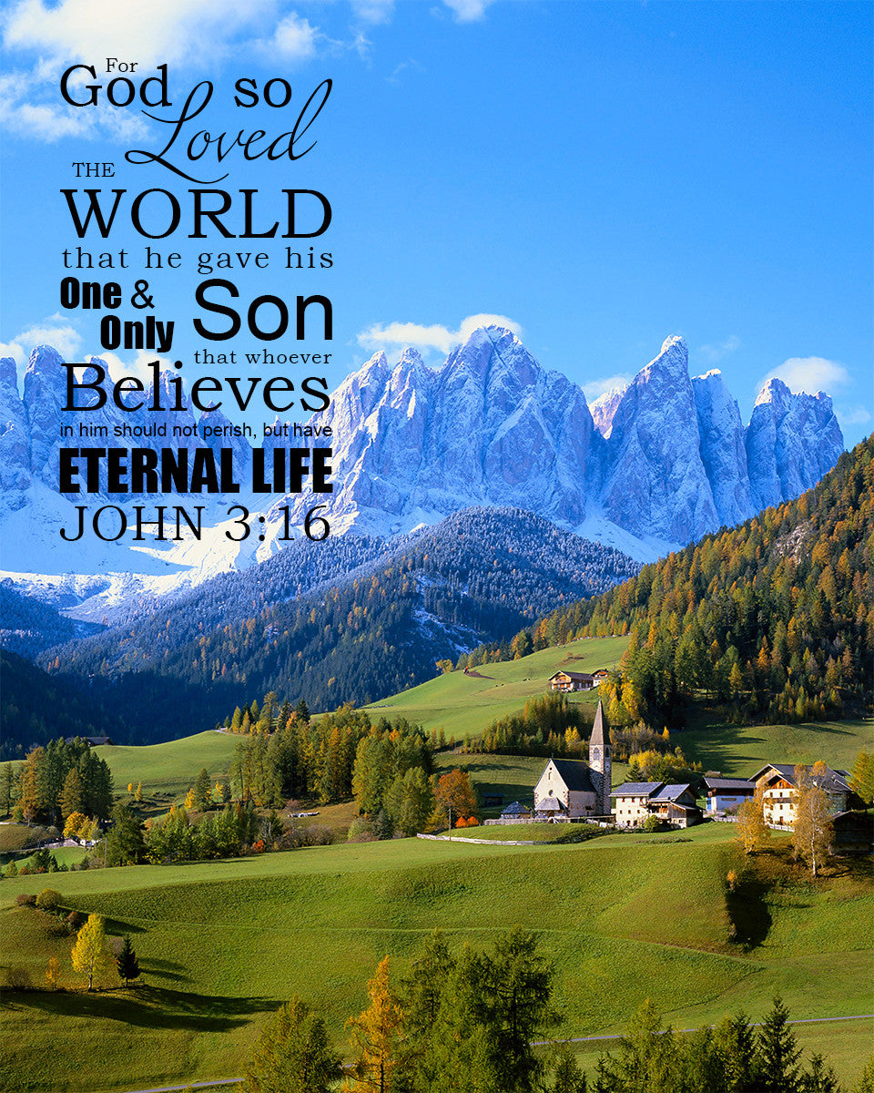 John 3:16 - God so Loved - Bible Verses To Go