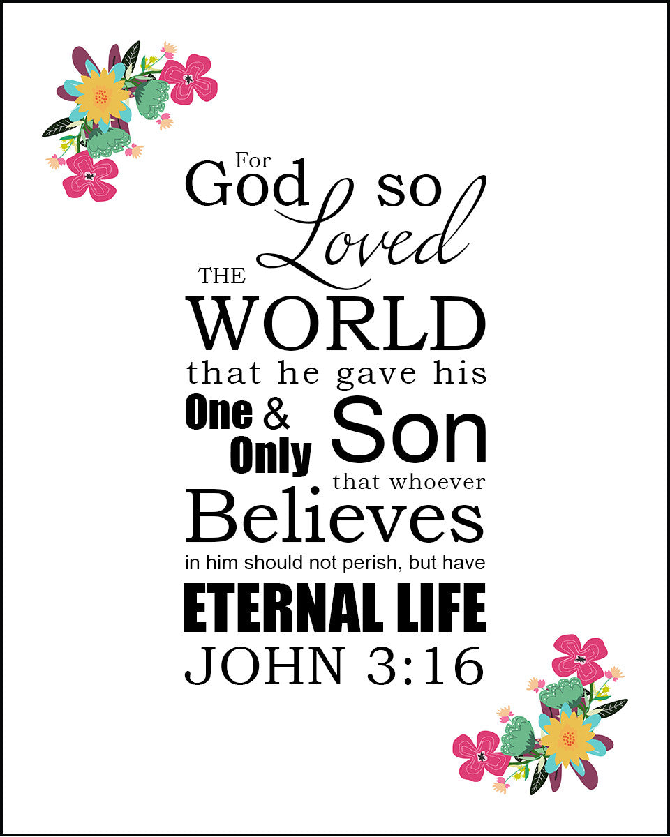 John 3:16 - God so Loved - Bible Verses To Go