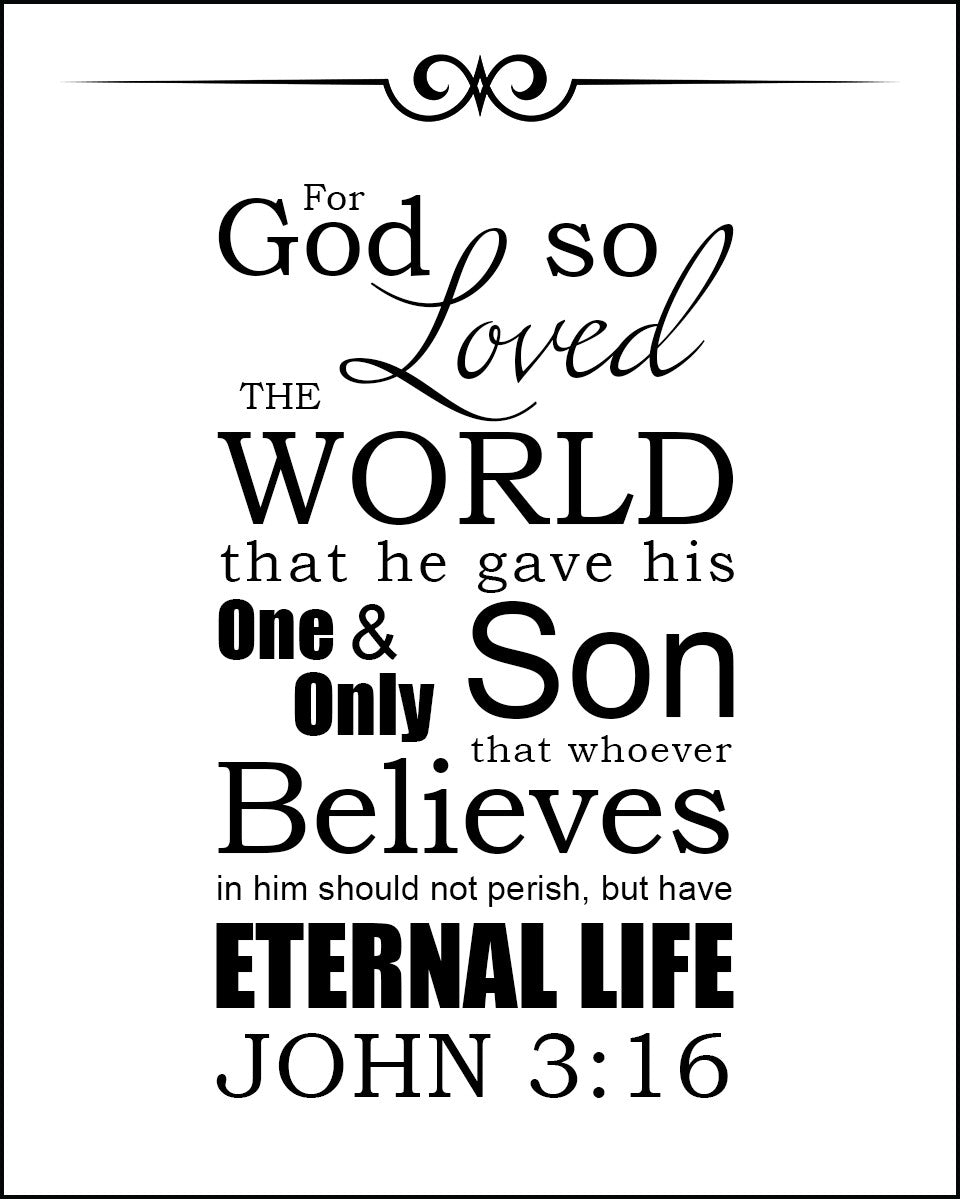John 3:16 - God so Loved - Bible Verses To Go