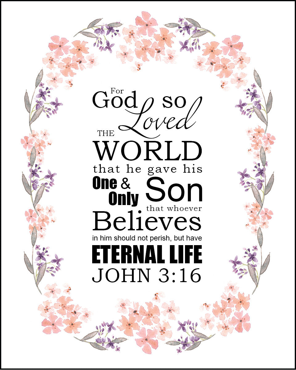 John 3:16 - God so Loved - Bible Verses To Go