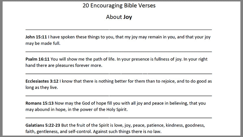 Bible Verses About Joy