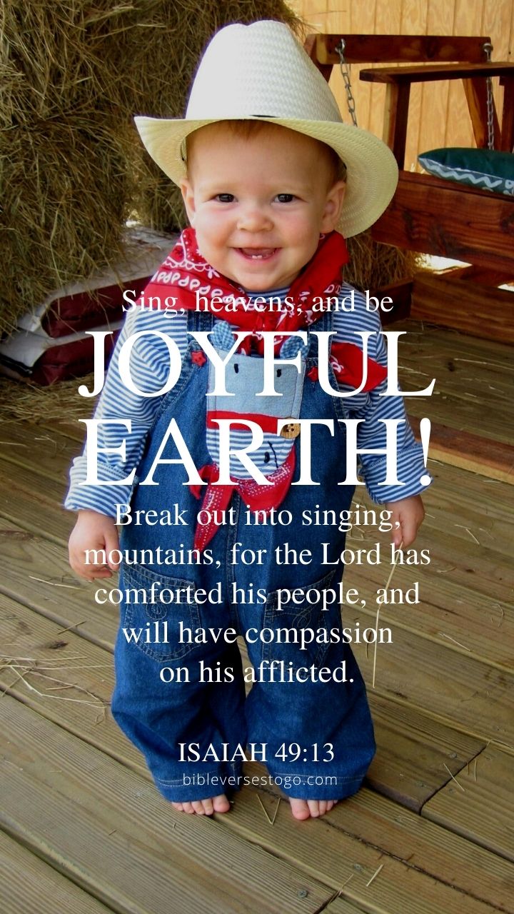 Christian Wallpaper - Rejoice Earth Isaiah 49:13