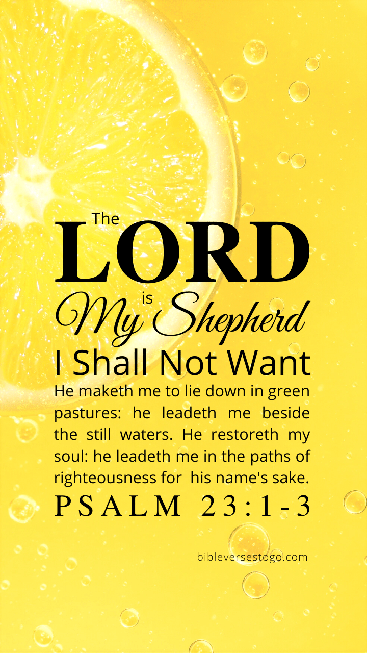 Christian Wallpaper – Lemon Psalm 23:1-3