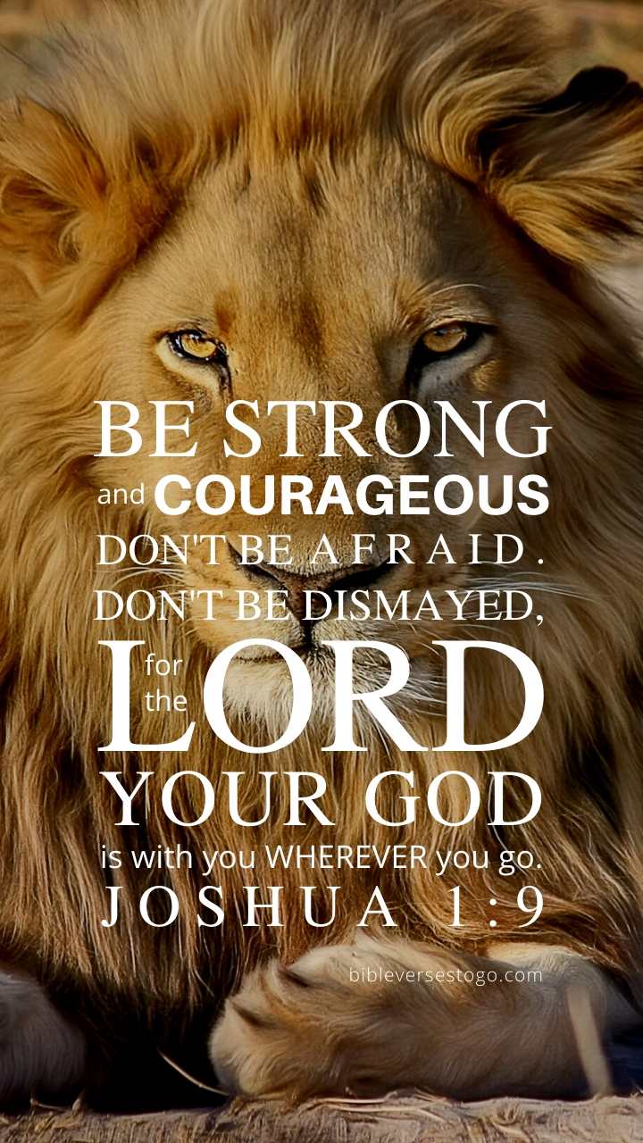 Christian Wallpaper - Lion Joshua 1:9