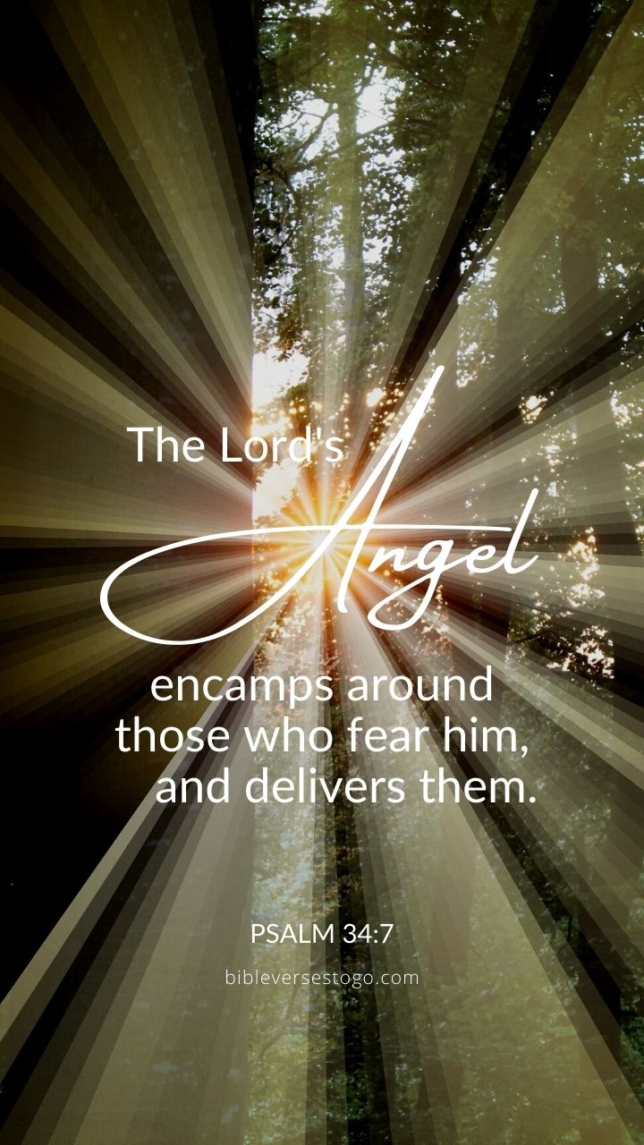 Christian Wallpaper - Lord&#39;s Angel Psalm 34:7
