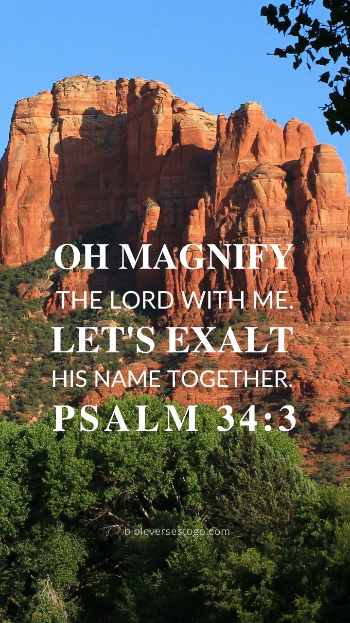 Christian Wallpaper - Magnify the Lord Psalm 34:3